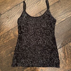 Black Sequin Women's Top